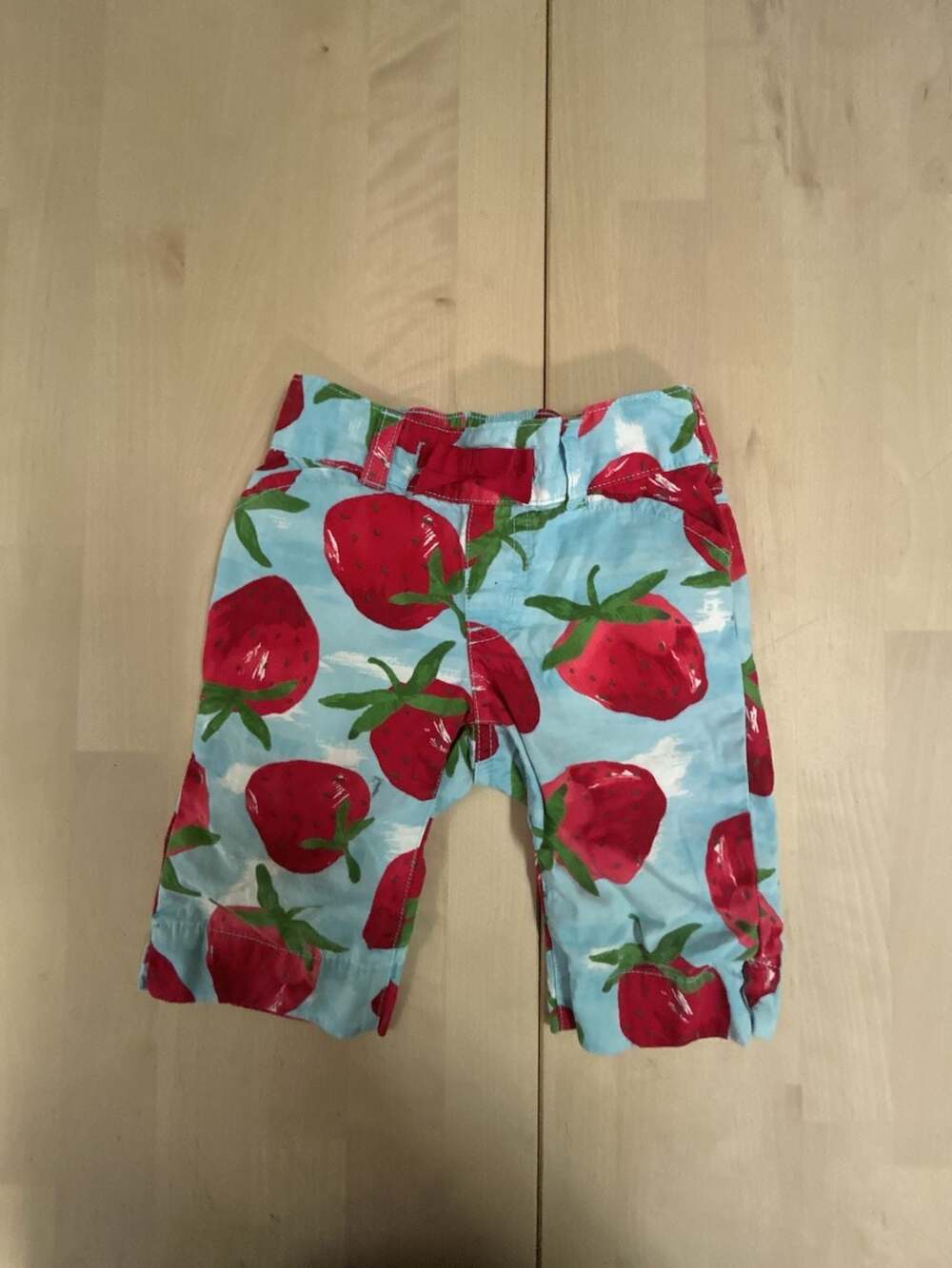 Gymboree Toddler Girl Strawberry Print Cotton Capris Pants Size 18-24 Months